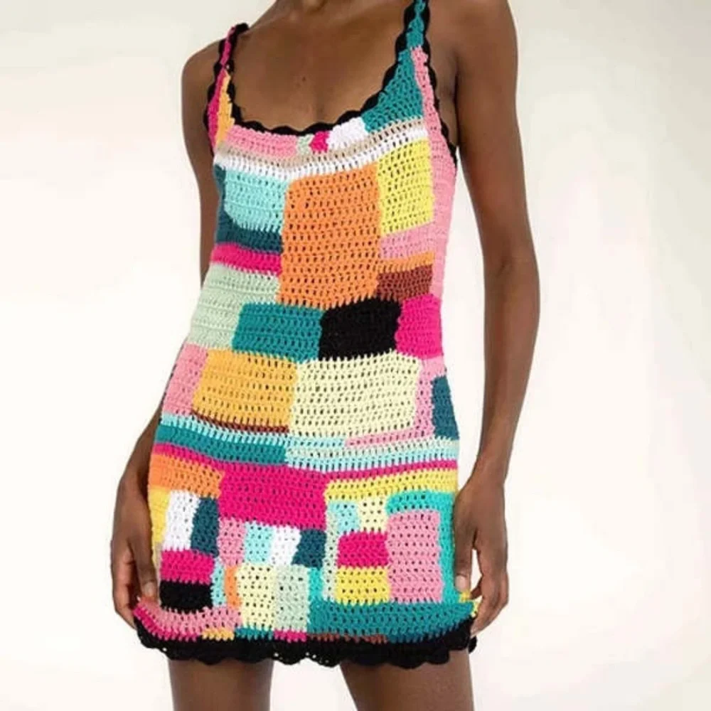 Tach Clothing Multicolor Meryl Crochet Mini Dress - Picture 3 of 9